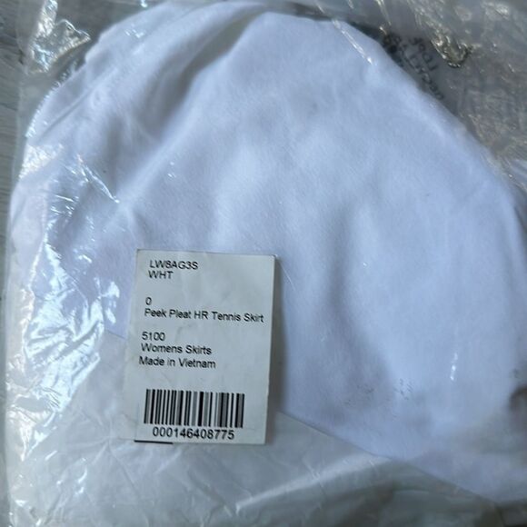 Lululemon Peek Pleat High-Rise Tennis Skirt - White Size 0 New With Tags - Picture 7 of 8